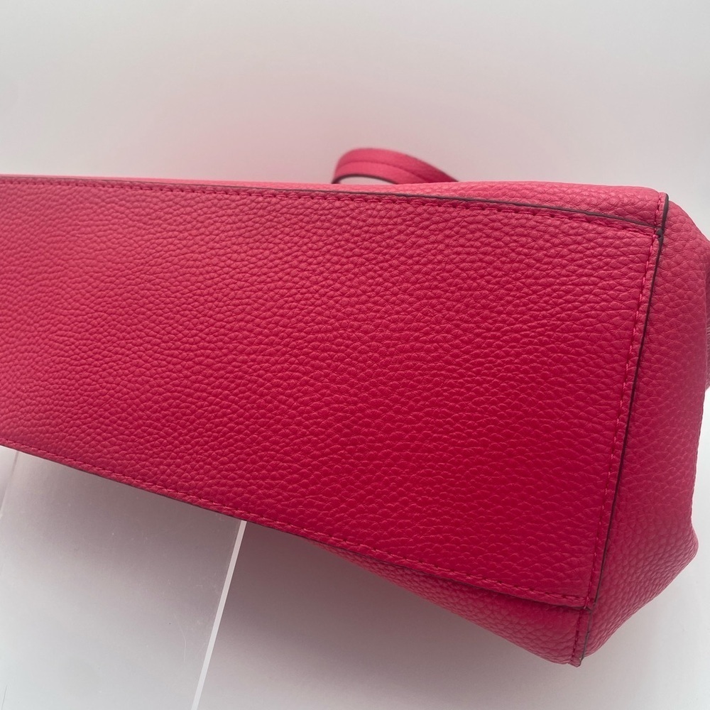 Nanette Lepore Lg Hot Pink shoulder bag with floral lining - Picture 5 of 12